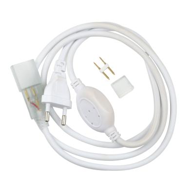 Провод электрический для светодиодных лент UNIEL ULS-N21 NEON 220В, 8x16мм, 2 контакта, белый