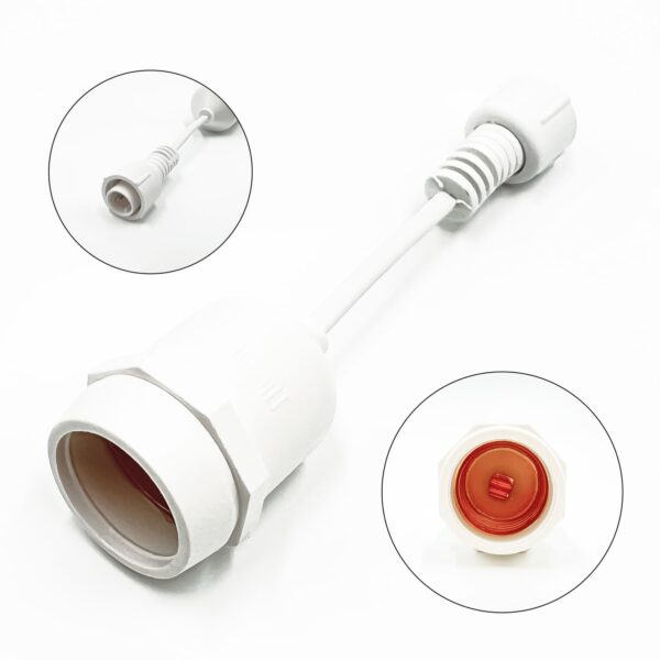 Качественная картинка Белт-Лайт UNIBELT  Laitcom 10 м, провод белый каучук, Шаг 100 см, 10 подвесных патронов, IP65