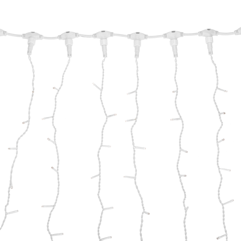 Качественная картинка Светодиодный занавес NEON-NIGHT 2х1,5м СИНИЙ, белый ПВХ, IP65, постоянное свечение, 230В