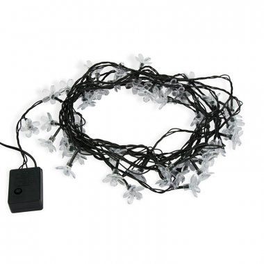 Качественная картинка Гирлянда светодиодная Цветы Сакуры Neon-Night 7м, темно зеленый ПВХ, IP50, розовый, контроллер