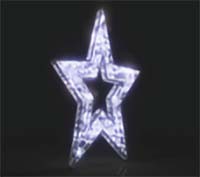 Качественная картинка Звезда 3D (рама из илюминиевой трубы 15х15, гирлянда Нить)