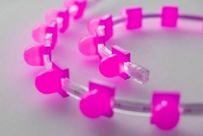 Цветной съемный колпачек для клипсолайта RichLed.Размер 3х2х3, Цвет розовый