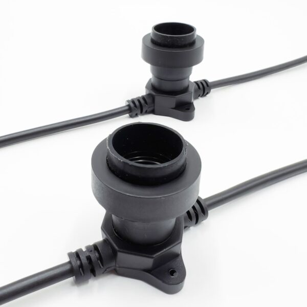 Качественная картинка Белт-Лайт Laitcom 10м, Провод Черный Каучук, Шаг 100 см, 10 Патронов, IP65