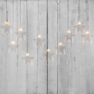 Гирлянда светодиодная Звезды Neon-Night 1,5х0,6 м, прозрачный провод, теплый белый