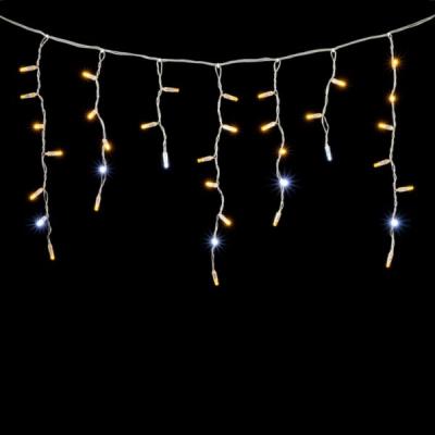 Светодиодная бахрома Laitcom с колпачком 3,1x0,5 м, прозр.провод, 120 led, мерц белого диода, желтый