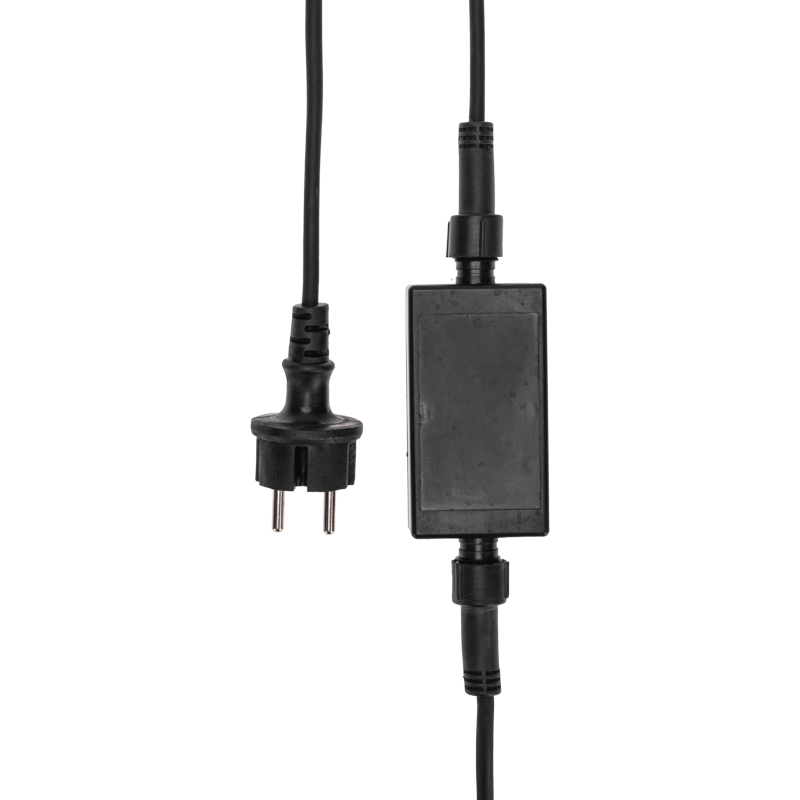 Качественная картинка Светодиодный занавес NEON-NIGHT 2х3м БЕЛЫЙ, черный КАУЧУК, IP67, постоянное свечение, 230В