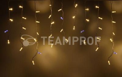 Светодиодная бахрома Teamprof 3х0.6м, IP65, герм.колп., мерцание, белый провод, теплая белая Светодиодная бахрома Teamprof 3х0.6м, IP65, герм.колп., мерцание, белый провод, теплая белая