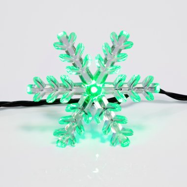 Качественная картинка Гирлянда светодиодная Снежинки Neon-Night 4,4 м, прозрачный ПВХ, IP 20, 30 LED, мульти, контроллер