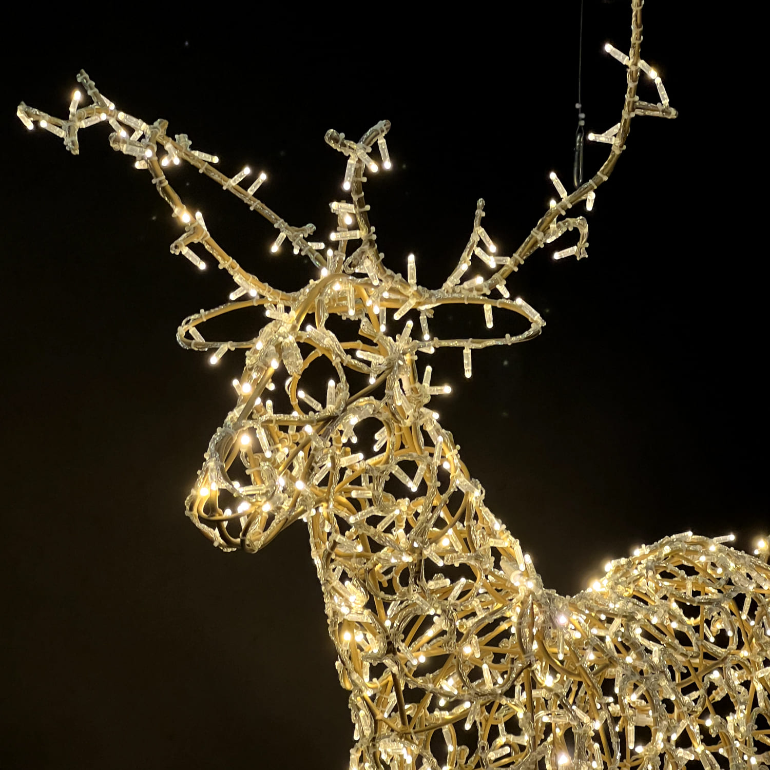 Качественная картинка Светодиодная Фигура «Световой Олень» 1,2м Тепло-Белый 24В, IP65