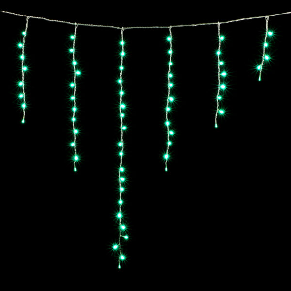 Качественная картинка Светодиодная бахрома Laitcom 1x1м, 65 LED, IP65, прозр. пр., аква