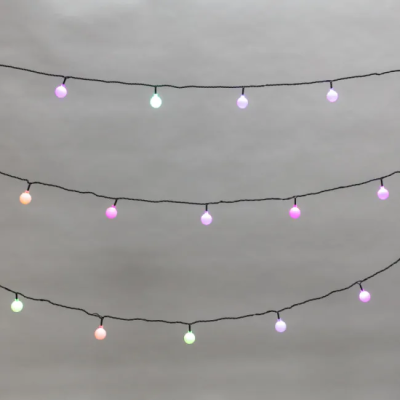 Гирлянда светодиодная Шарики D25 Neon-Night 5 м, зеленый ПВХ, IP20, 25LED, мерцание RGB