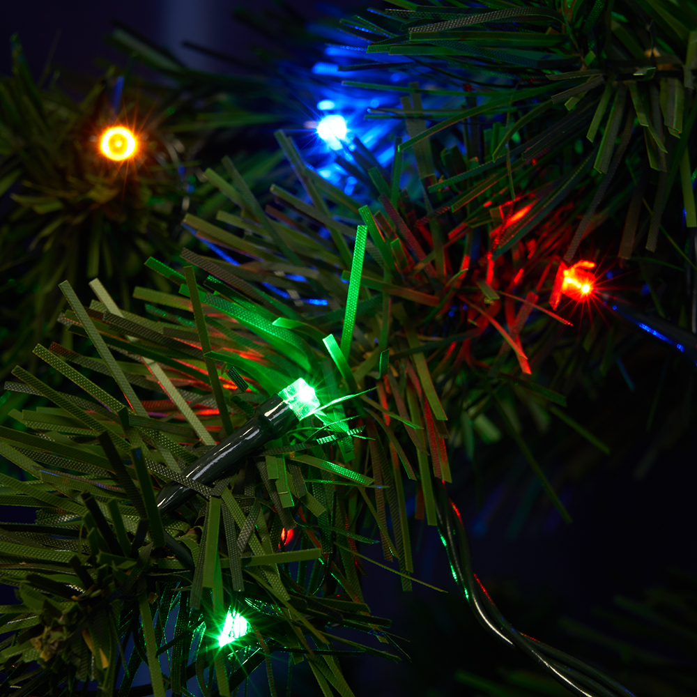 Качественная картинка Светодиодная гирлянда Feron CL08, 230V, 600 LED 60м, мульти плавная смена цветов,  IP44, шнур 3м