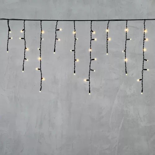 Светодиодная бахрома Laitcom 3,1 x 0,5 м, 220В, 120 LED, Провод Черный Каучук 2,3мм, IP65