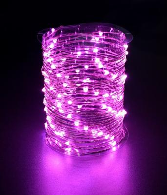 Светодиодная нить Laitcom "Роса", 10м., 12V, 100 LED, IP20, прозр. провод, розовый