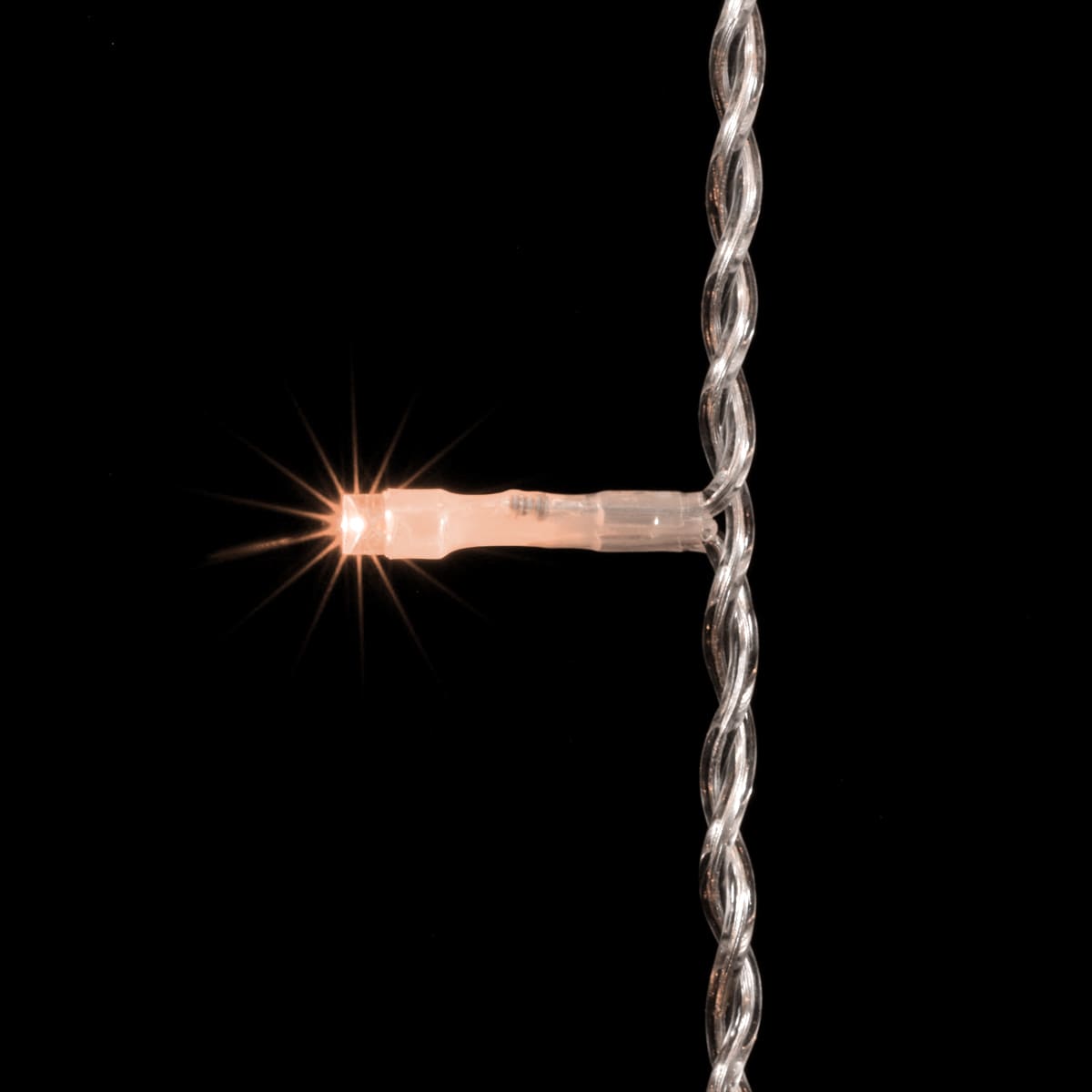 Качественная картинка Светодиодная нить Laitcom, 10м, 24V, 100 LED, IP54, прозрачный провод, экстра тепл. белый