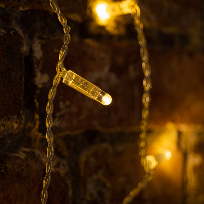 Качественная картинка Светодиодный занавес NEON-NIGHT 2х3м ТЕПЛЫЙ БЕЛЫЙ, прозрачный ПВХ, IP65, мерцание, 230В