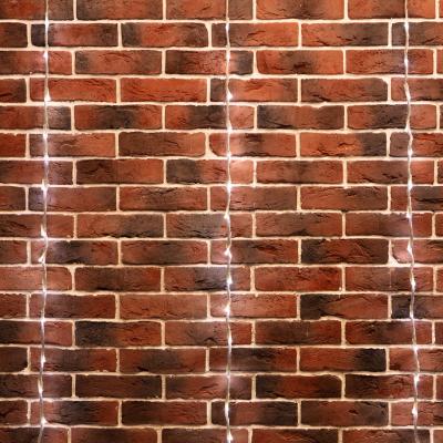 Светодиодный занавес NEON-NIGHT 2х9м БЕЛЫЙ, прозрачный ПВХ, IP65, эффект водопада, 24В