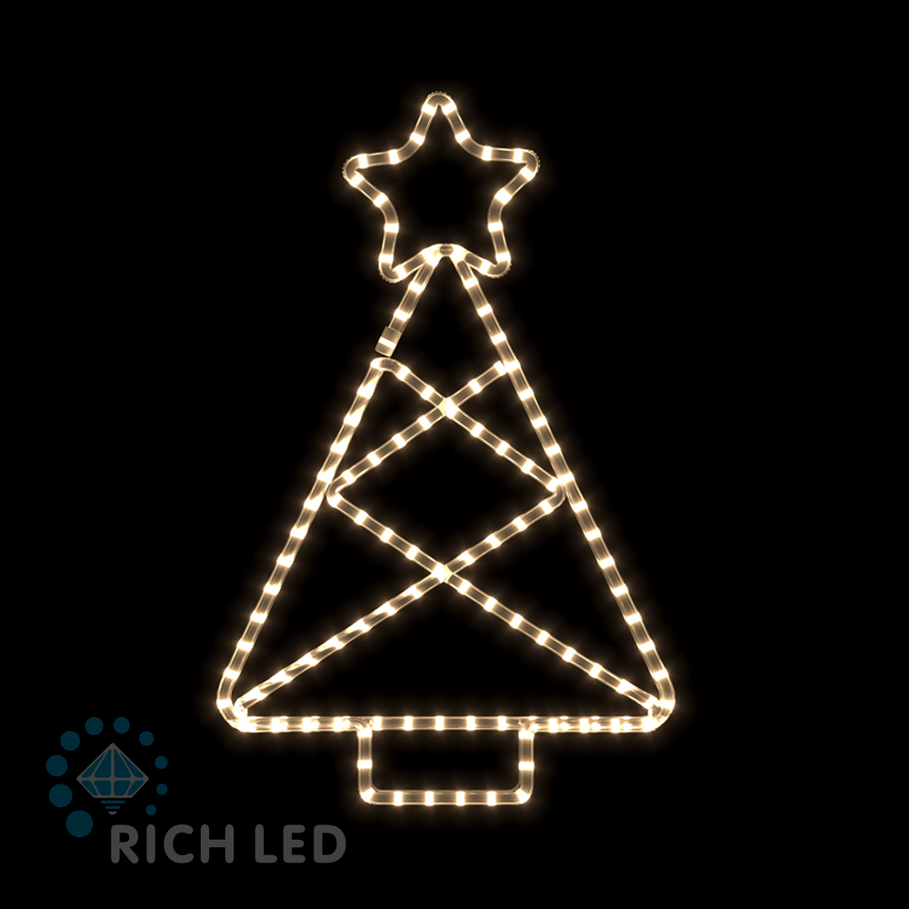 Световая 2Д Елочная игрушка RichLed Ёлка МИНИ (деколейс + дюралайт), 220В