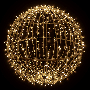 Качественная картинка Светодиодный шар, 220 В, 90 см, цвет теплый белый