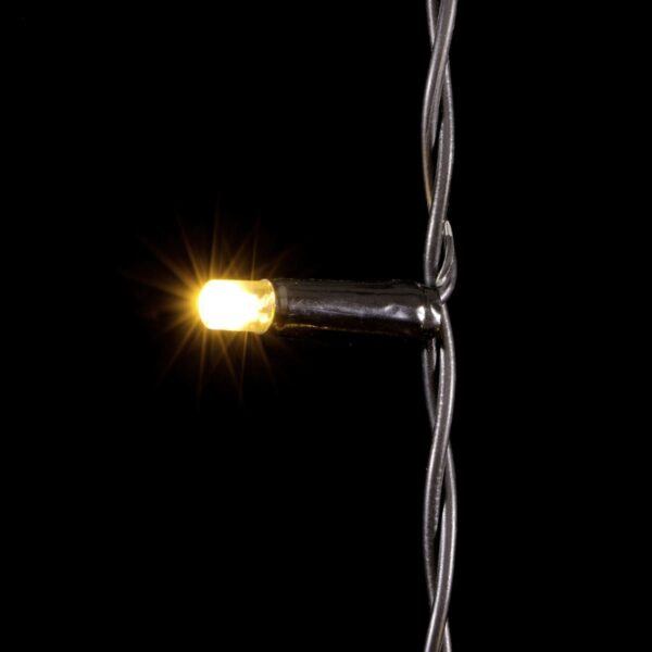 Качественная картинка Светодиодная нить Laitcom с колпачком 10м, 24В, 100 LED, Провод Черный ПВХ, IP65, тепло белый