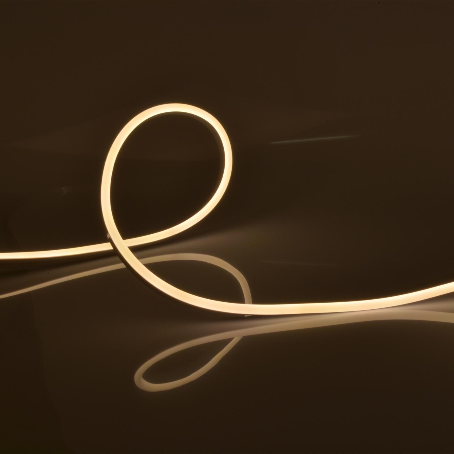 Качественная картинка Неон UNIEL ULS-N11 Теплый белый Катушка 15м. в герметичной упаковке