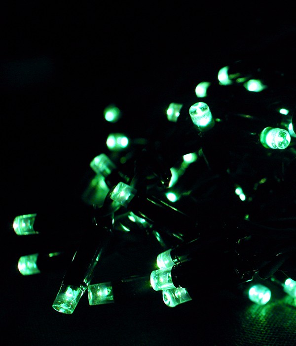 Качественная картинка Светодиодная нить с колп. Laitcom, 10м, 75 LED, IP65, 24V, черн. пр., зеленый