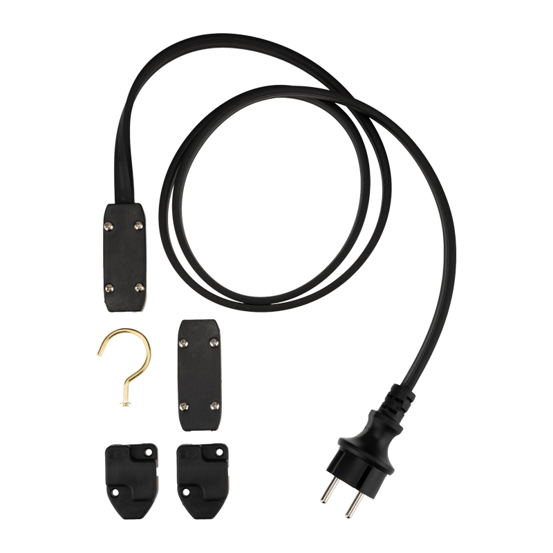 Качественная картинка Блок питания для подключения двухжильной гирлянды Belt-light (шнур питания 1,5м с вилкой, 2 коннекто