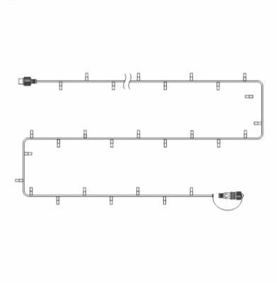 Изображение Светодиодная гирлянда нить Teamprof, 10м,100 LED,24В, мерцание, бел.резина 2.3 мм, гер.колпачок