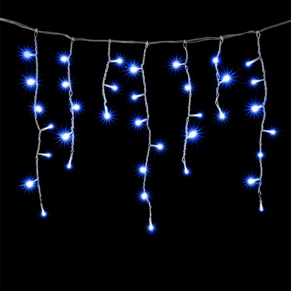 Светодиодная бахрома Laitcom 3x0,5м. 150 LED, IP65, прозр. пр., синий Качественная картинка Светодиодная бахрома Laitcom 3x0,5м. 150 LED, IP65, прозр. пр., синий