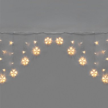 Гирлянда арка со звездами Neon-Night 2,5х1,2м, 136LED, прозр ПВХ, IP20, динамика, т.белый