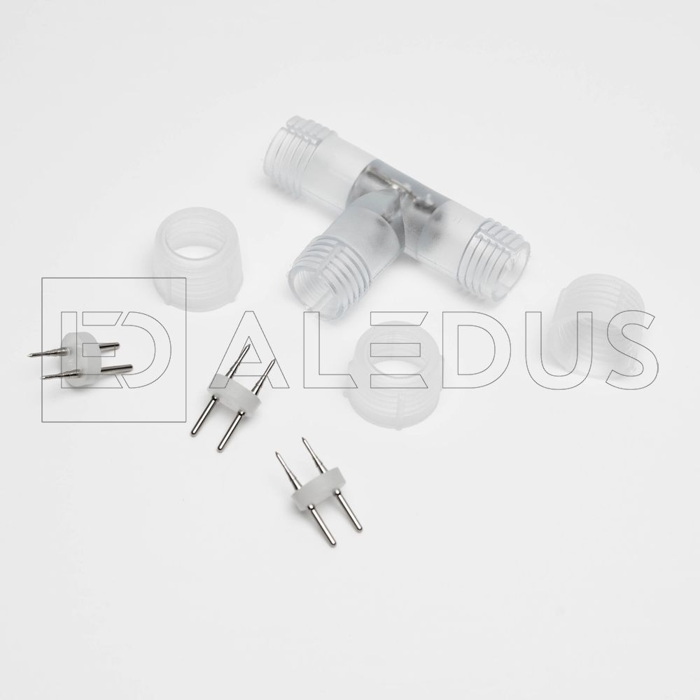 Качественная картинка T-образный соединитель ALEDUS для 2-х проводного дюралайта