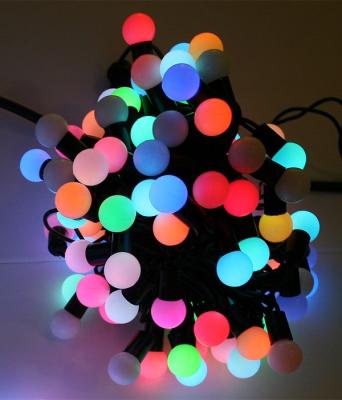 Гирлянда светодиодная Laitcom Fiesta medium ball 10м, 100 led, IP65, 220-230V., D18мм RGB