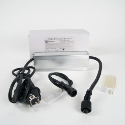 Импульсный источник питания для двустороннего неона ALEDUS 220/24 В, 150 Вт, 1.5 м, черный с вилкой