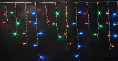 Светодиодная бахрома Rich LED 3*0,5 м, 220 В, мерцание, мульти цвет, IP 65, герметичный колпачок