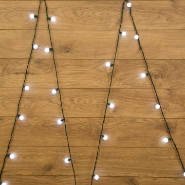 Гирлянда светодиодная Шарики D25 Neon-Night 5 м, зеленый ПВХ, IP20, 25LED, мерц. белый без контрол.