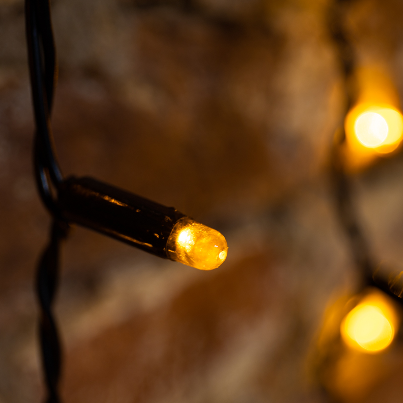 Качественная картинка Светодиодный занавес NEON-NIGHT 2х1,5м ЖЕЛТЫЙ, черный ПВХ, IP65, постоянное свечение, 230В