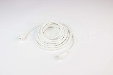 Удлинитель Teamprof 5 м, 2 pin, мама-папа, белый, для нитей 10 м, бахромы, занавесов