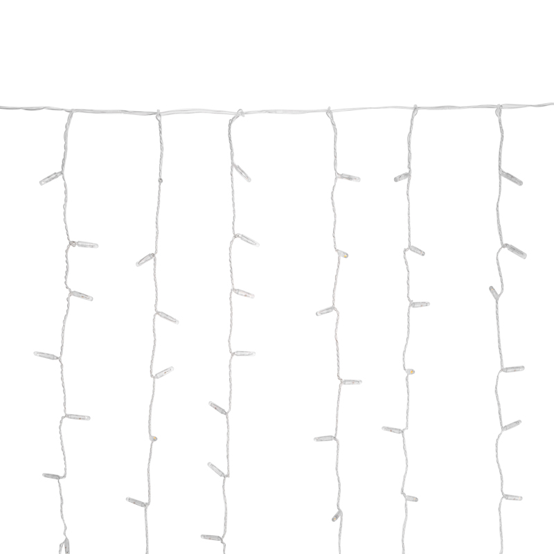 Качественная картинка Светодиодный занавес NEON-NIGHT 2х3м МУЛЬТИКОЛОР, прозрачный ПВХ, IP65, постоянное свечение, 230В