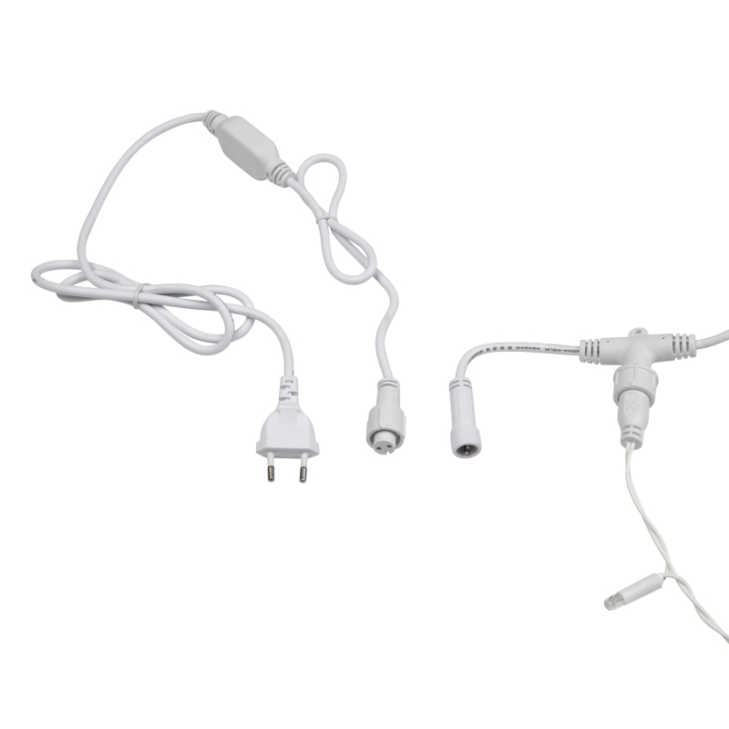 Качественная картинка Светодиодный занавес NEON-NIGHT 2х3м СИНИЙ, белый ПВХ, IP65, мерцание, 230В