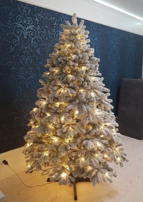 Ель Снежная королева заснеженная с лампами 185 см.