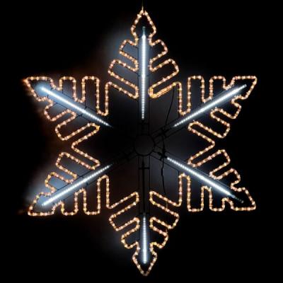 Светодиодная снежинка "Black Edition" Laitcom, Ø1,3м, 24В, IP54, т.белая, динамика белого диода