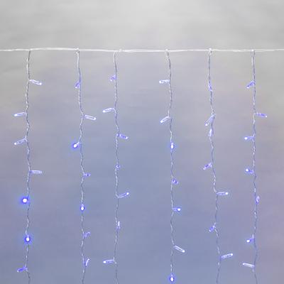 Светодиодный занавес NEON-NIGHT 2х3м СИНИЙ, прозрачный ПВХ, IP65, постоянное свечение, 230В