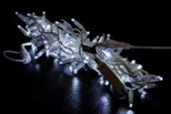 Светодиодная гирлянда нить Teamprof, 10м,100 LED,24В, мерцание, бел.резина 2.3 мм, гер.колпачок