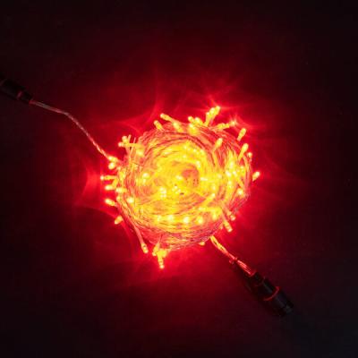 Светодиодная нить Laitcom с возможностью динамики, 20м, 200 LED, IP65, 24V, проз.пр., красный