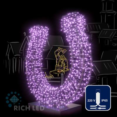 Светодиодные гирлянды RichLed Нить 10 м, 220 В, пост.свеч, IP65, герм. колп., белый пр., фиол Светодиодные гирлянды RichLed Нить 10 м, 220 В, пост.свеч, IP65, герм. колп., белый пр., фиол