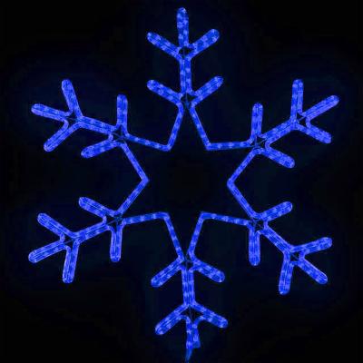 Снежинка светодиодная "Путеводная Звезда" Laitcom Ø0,8м, синяя, Дюралайт на Металл. Каркасе, IP54