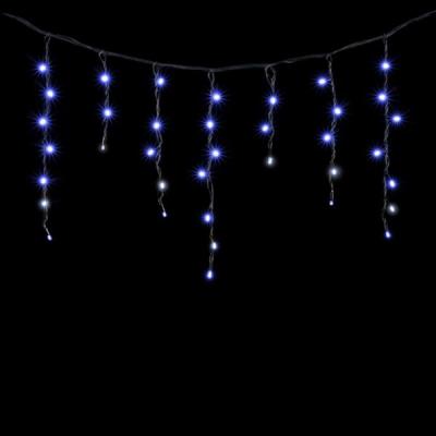 Светодиодная бахрома Laitcom 3,1 x 0,5 м, черн.провод каучук, 120 led, IP65, синий с мерц