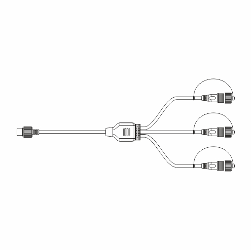 Качественная картинка Разветвитель универсальный Teamprof, 2  pin, 1-3, белый. Для: нитей 10 м, бахромы, занавесов