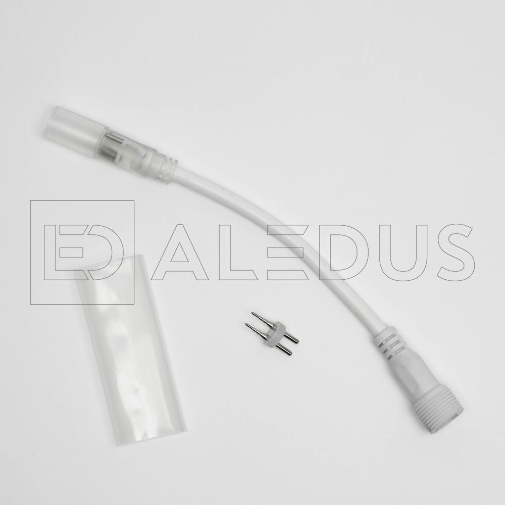 Качественная картинка Соединитель ALEDUS дюралайт-нить, белый, 2Pin