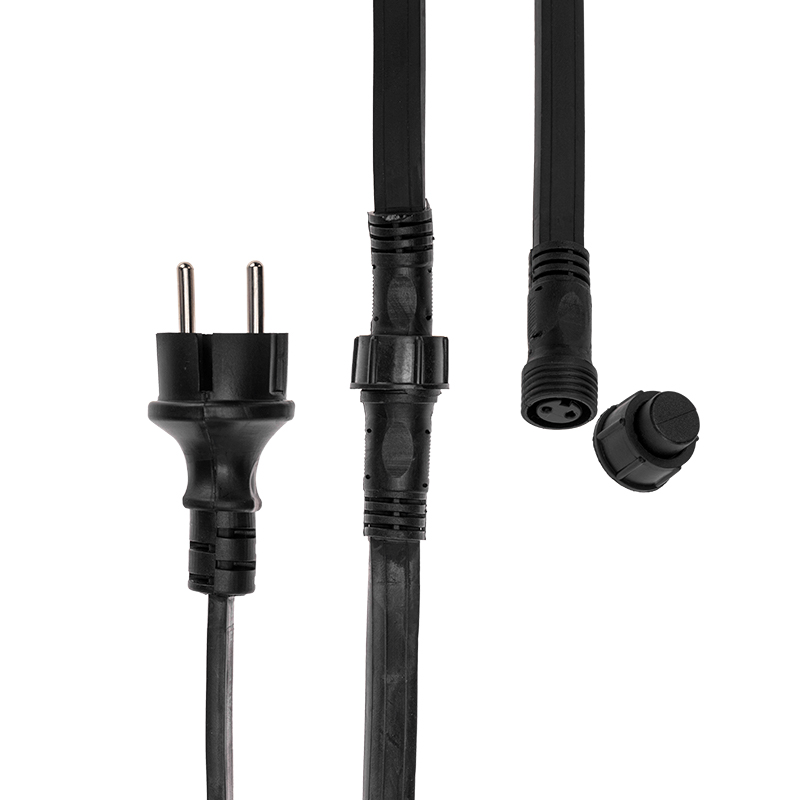 Качественная картинка Набор Белт-Лайт 10 м, черный каучук, 30 ламп, цвет Белый, IP65, соединяется